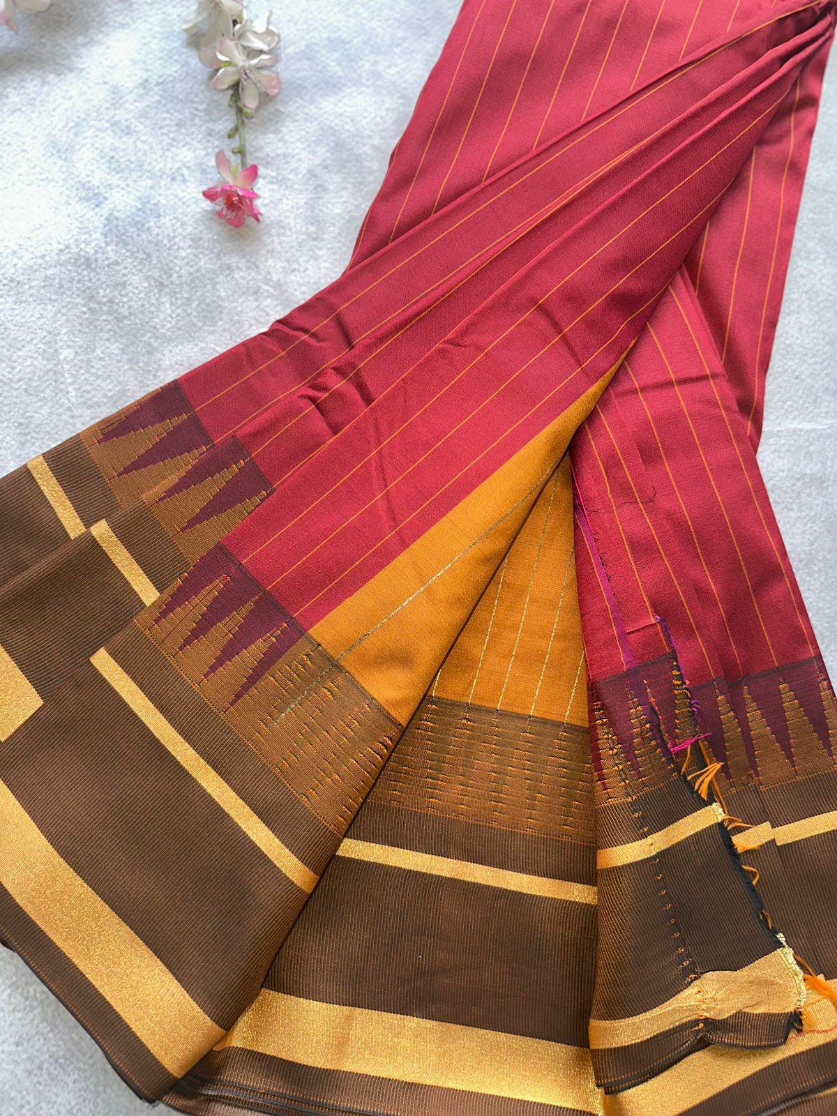 Red Semi Silk Saree 109