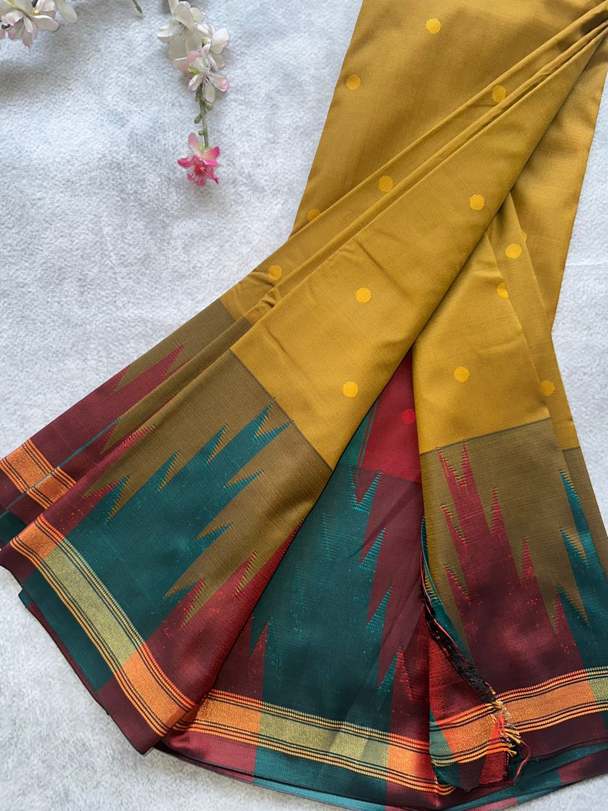 Mustard Semi Silk Saree 109