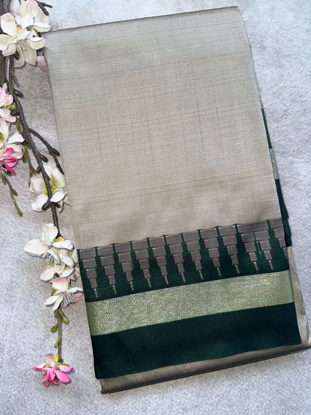 Cream Semi Silk Saree 109