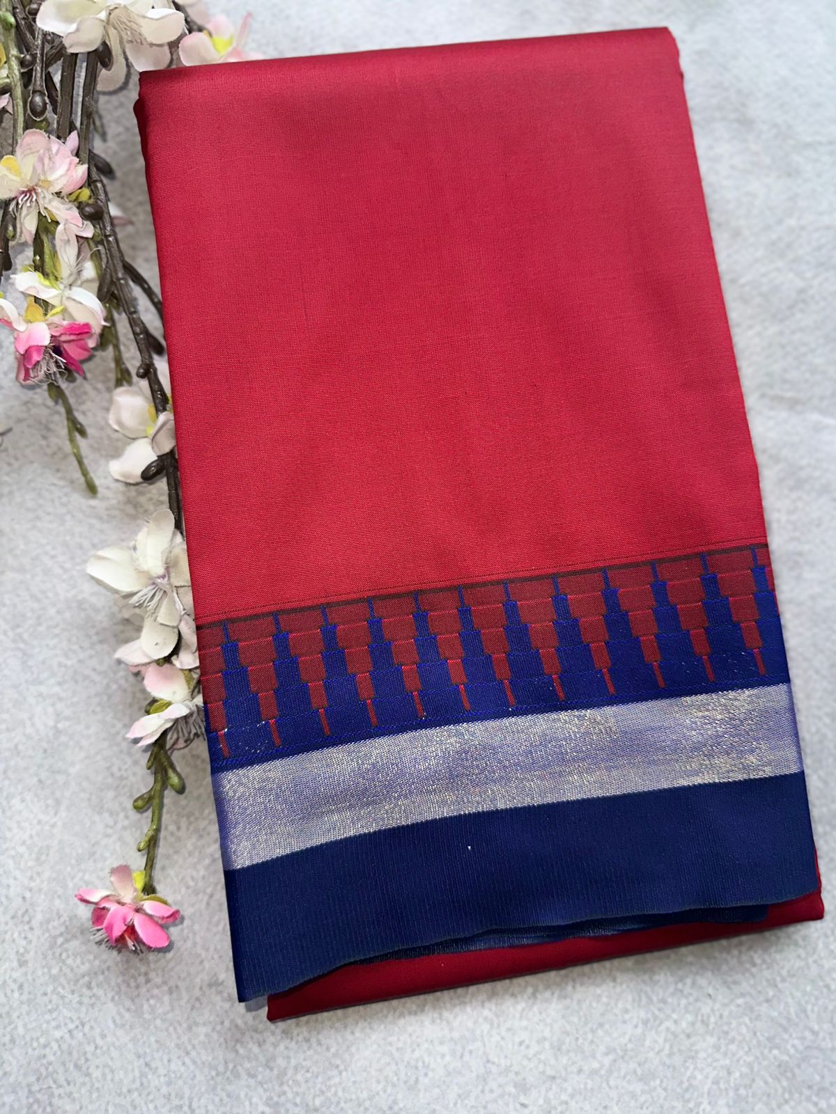 Red Semi Silk Saree 109