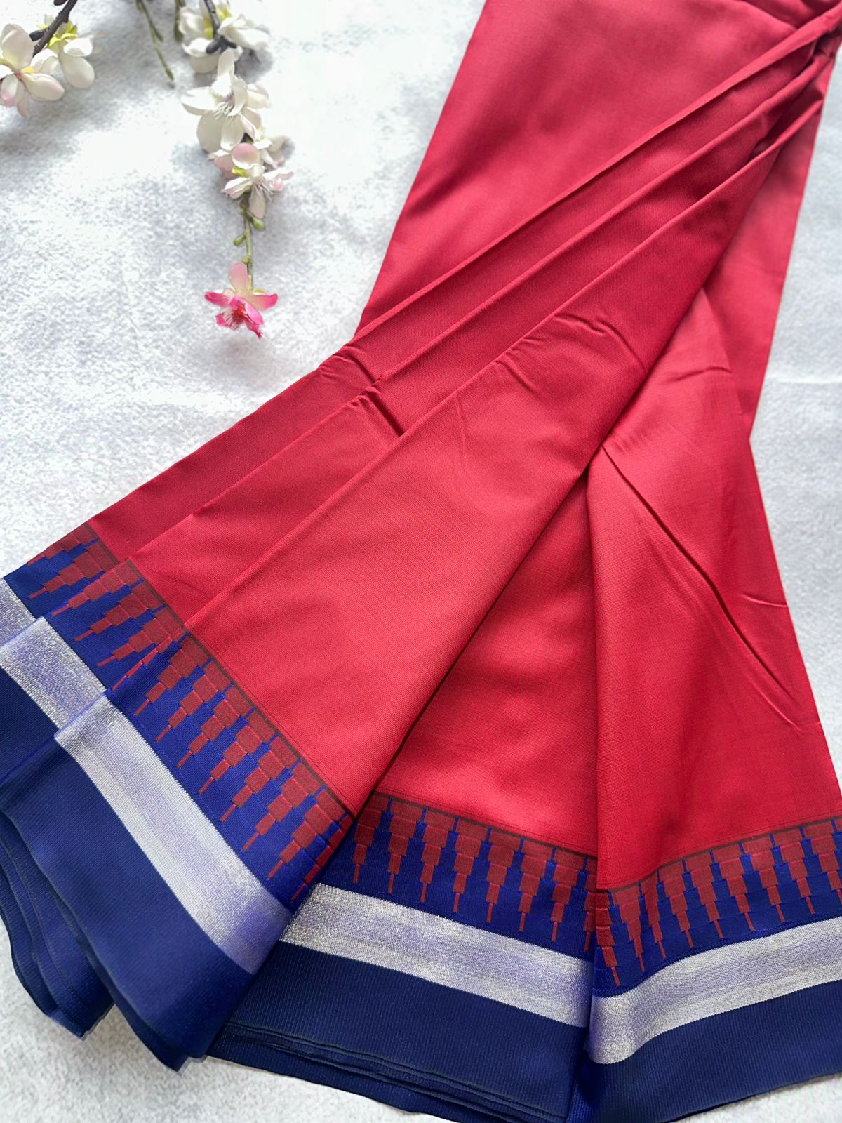 Red Semi Silk Saree 109