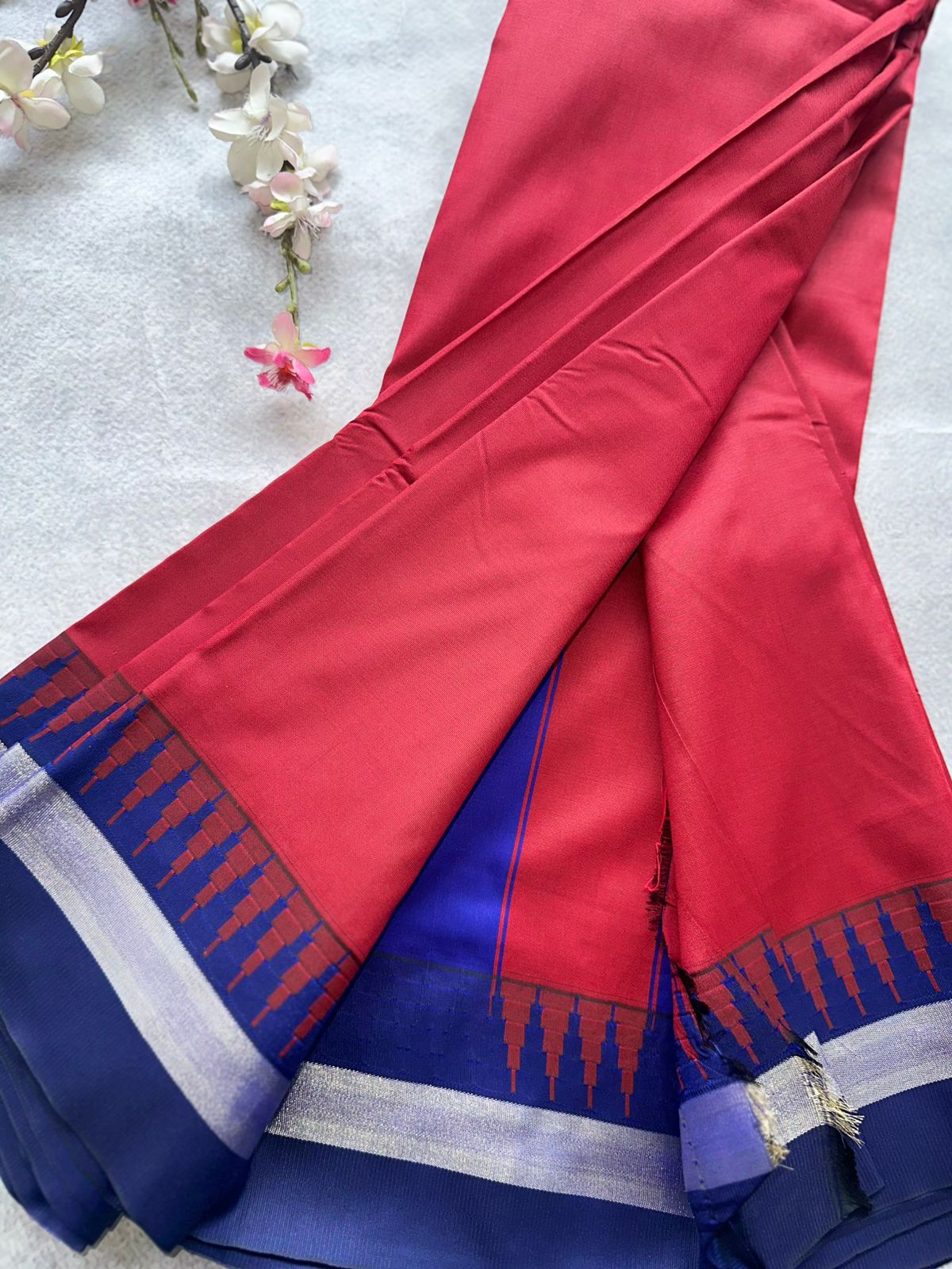 Red Semi Silk Saree 109