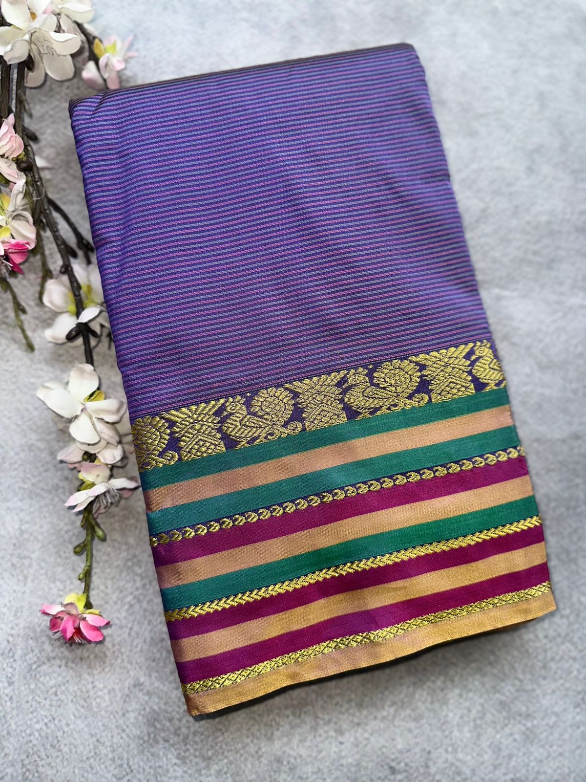 Purple Semi Silk Saree 109