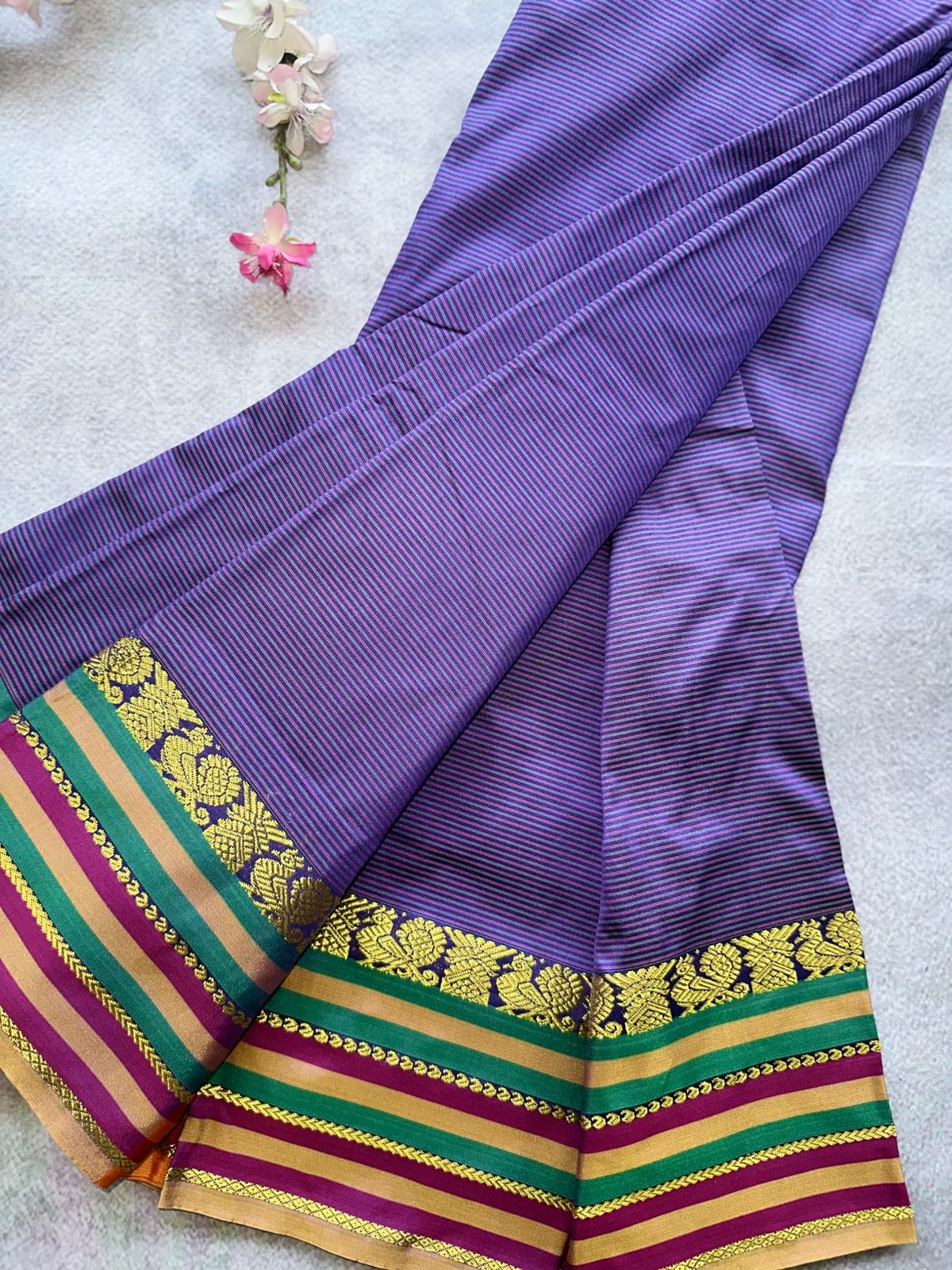 Purple Semi Silk Saree 109