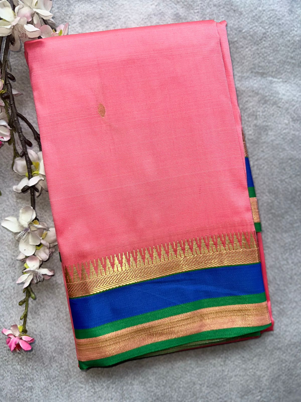 Pink Semi Silk Saree 109