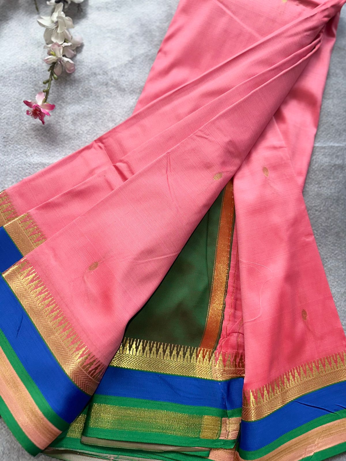 Pink Semi Silk Saree 109