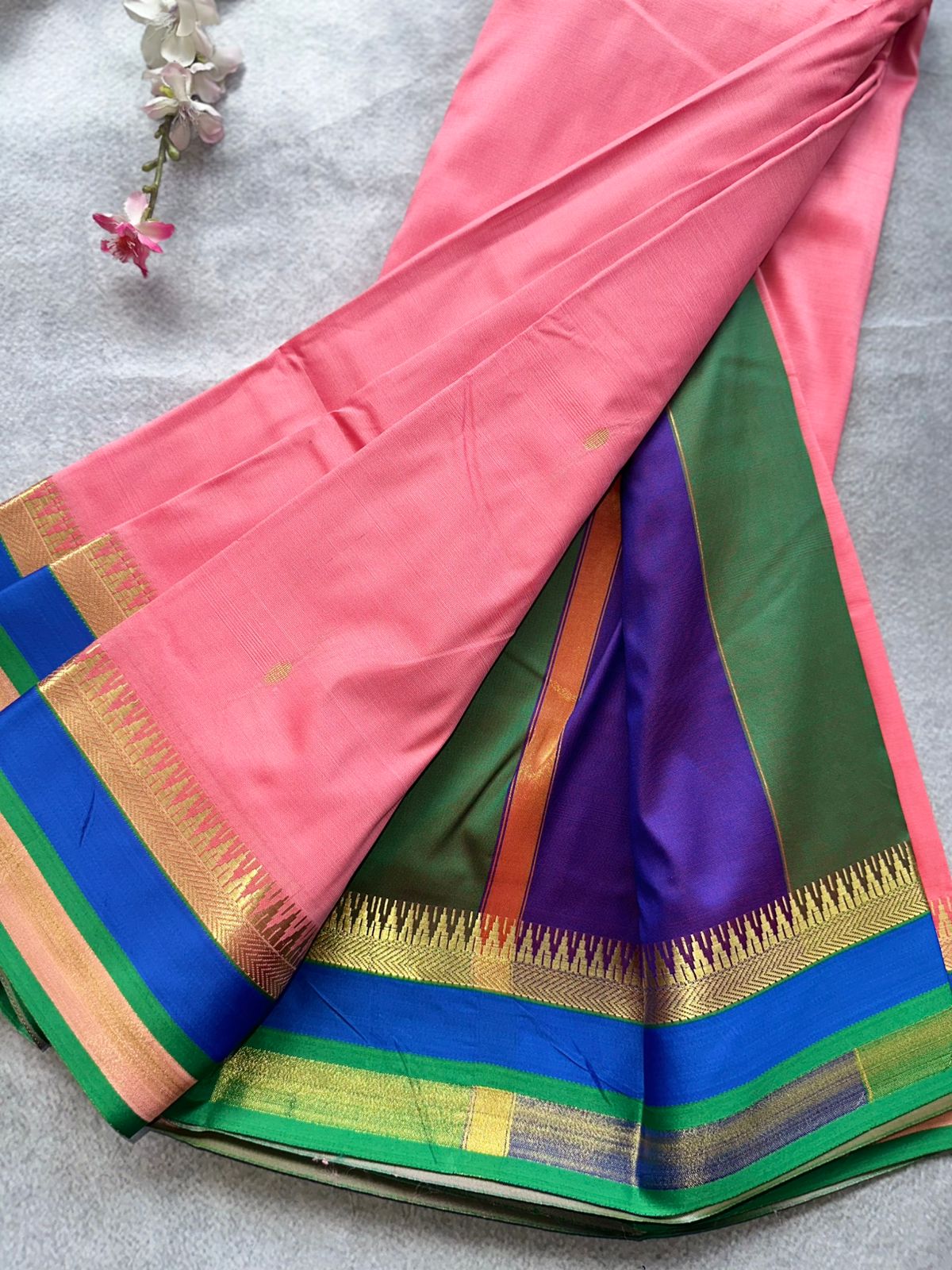 Pink Semi Silk Saree 109