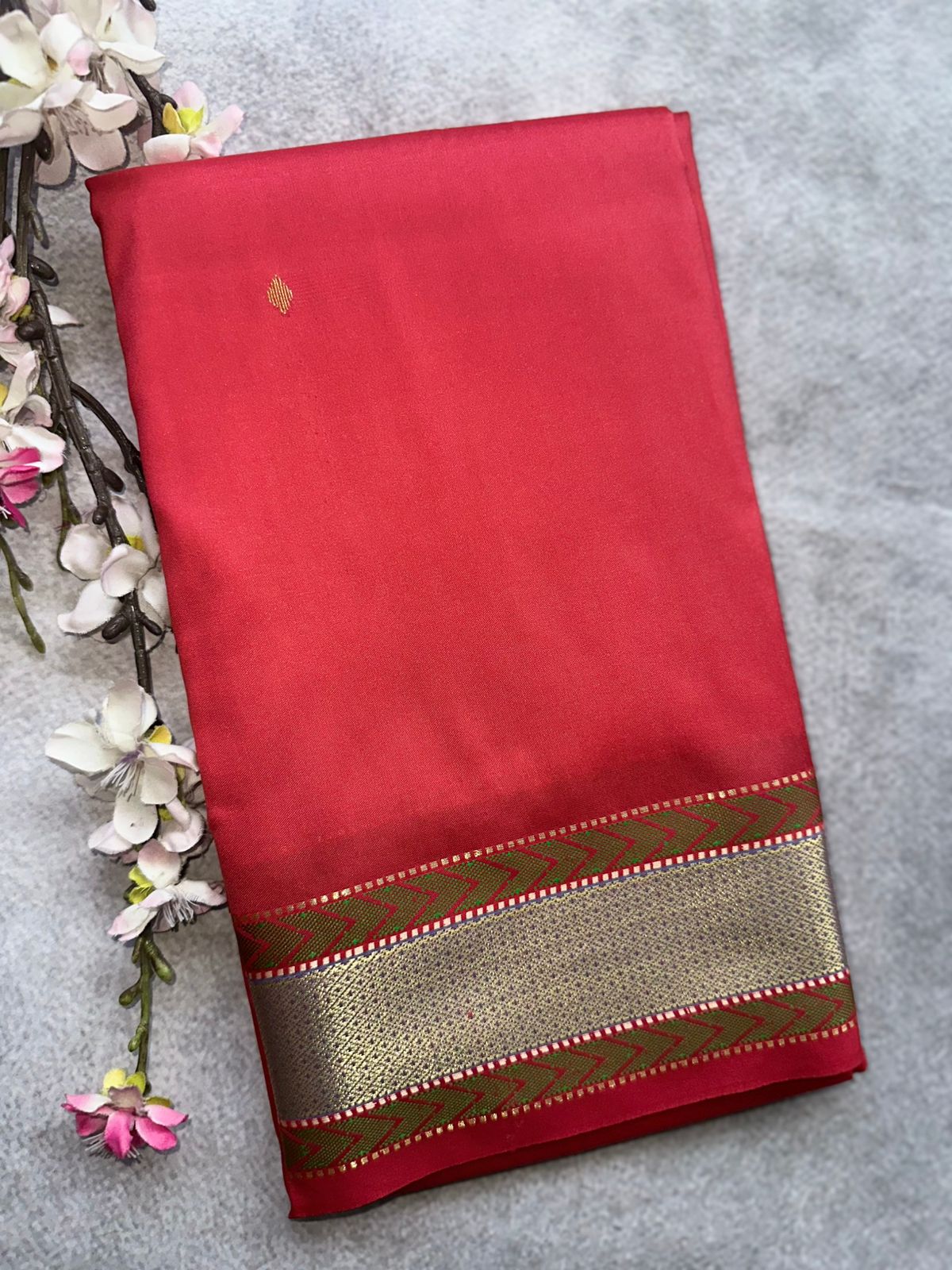 Red Semi Silk Saree 109