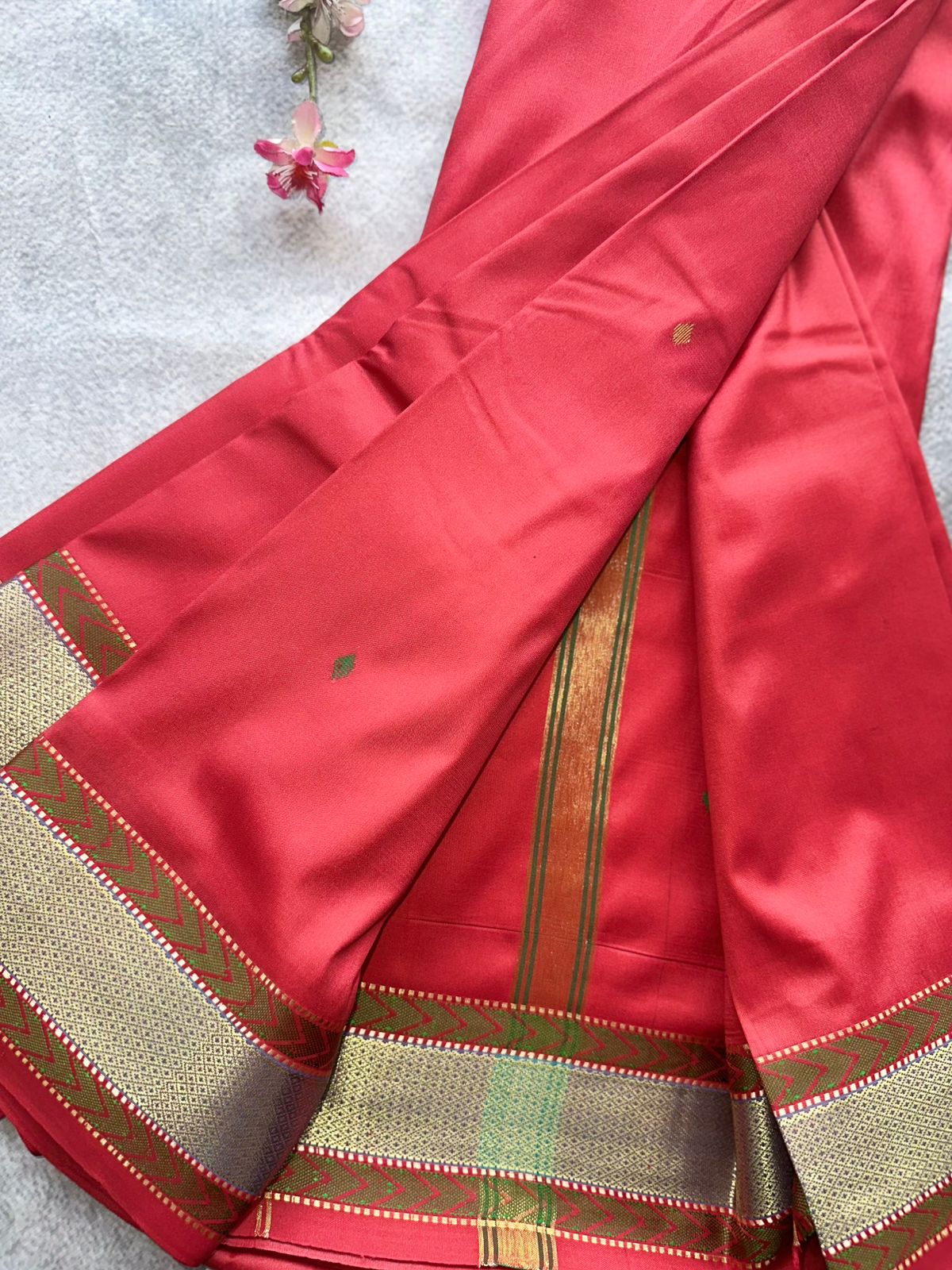 Red Semi Silk Saree 109