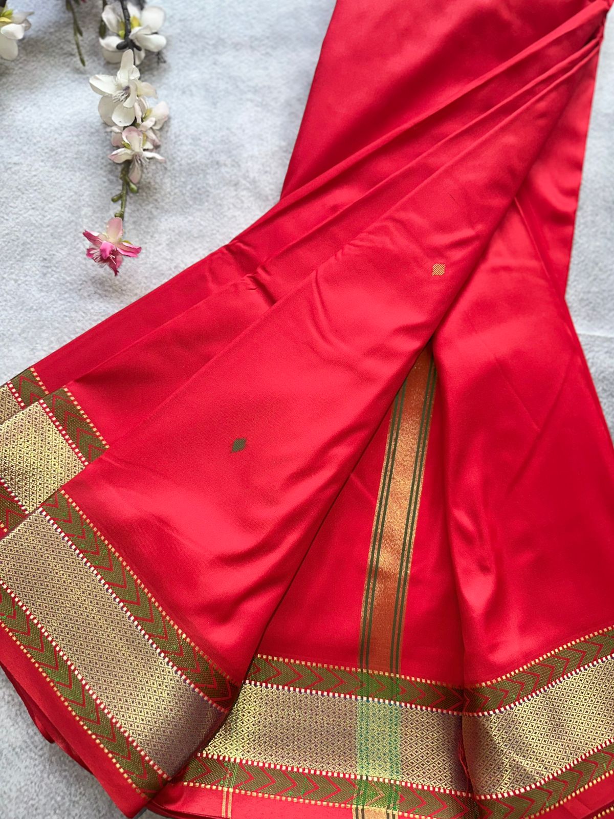 Red Semi Silk Saree 109
