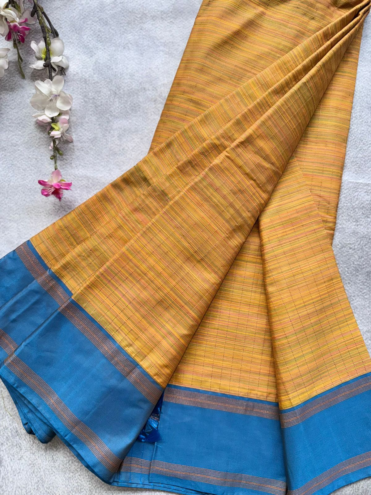 Mustard Semi Silk Saree 109