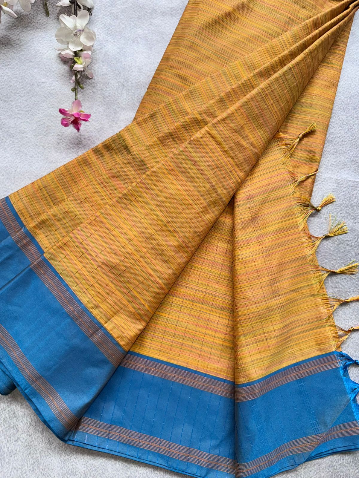 Mustard Semi Silk Saree 109