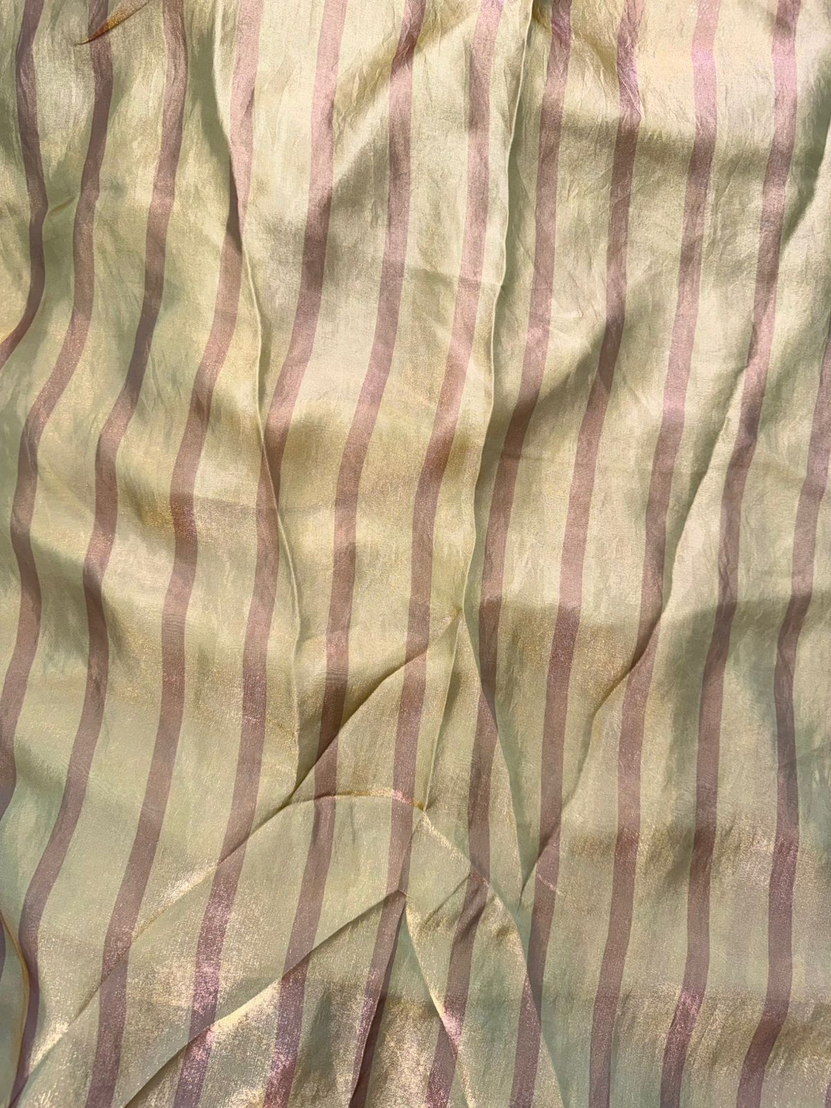 Gold Glass Tissue Party Wear Saree 109