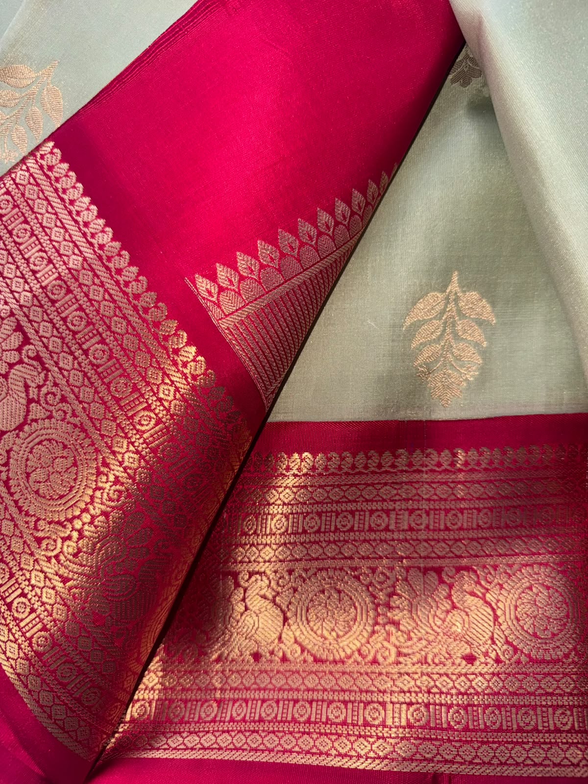 Pastel Green Pure Kanchi Silk Saree 109