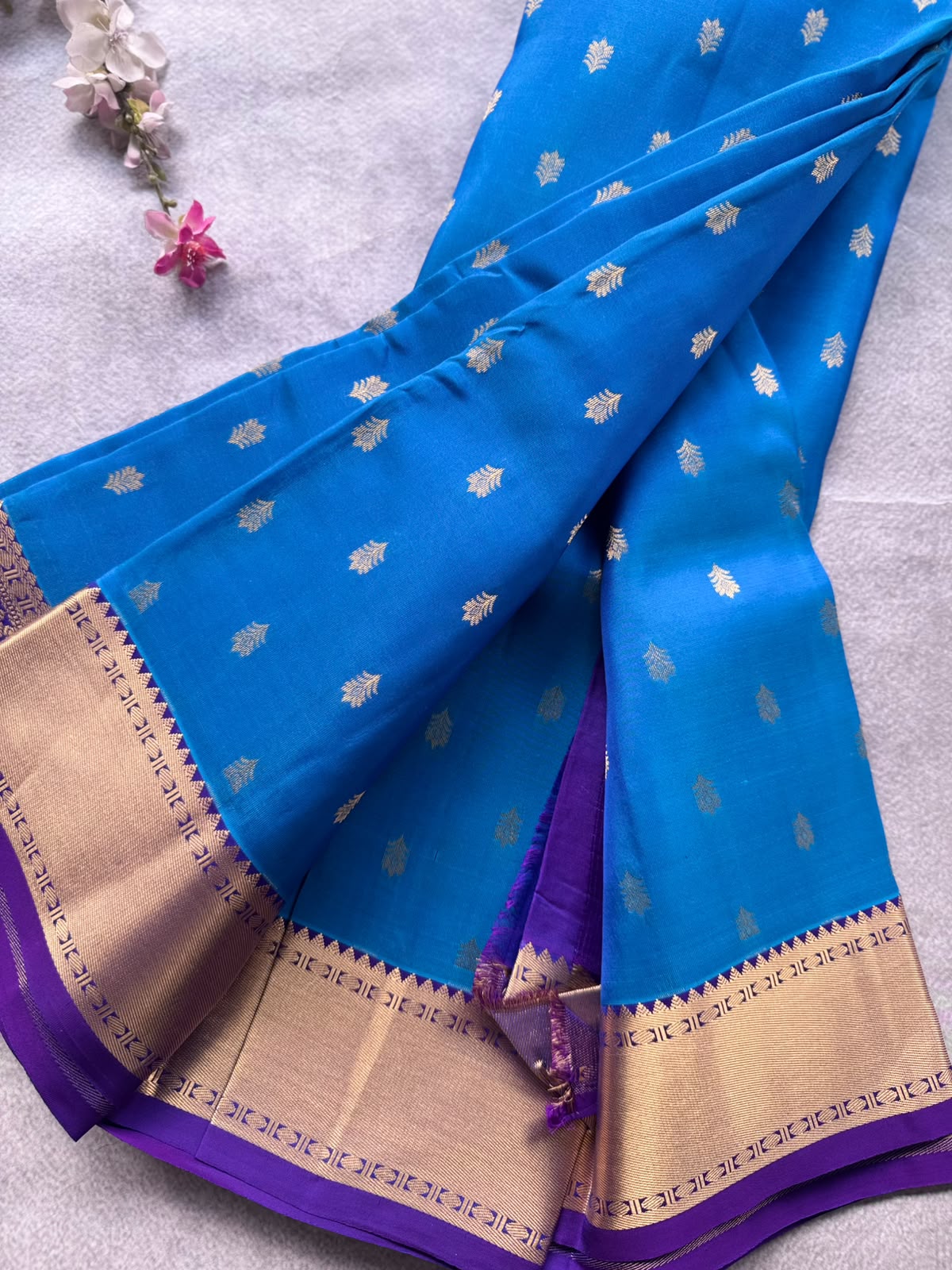 Blue Pure Kanchi Silk Saree 109