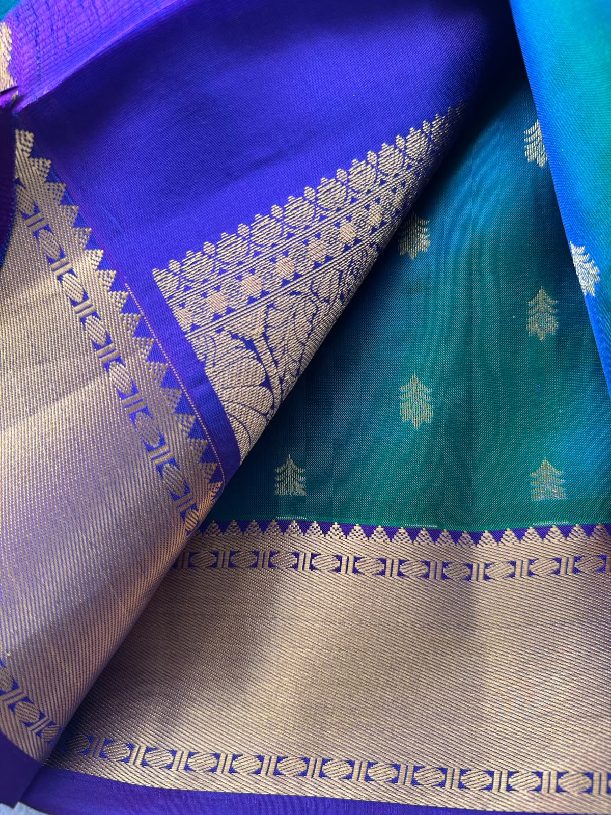 Bottle Green Pure Kanchi Silk Saree 109