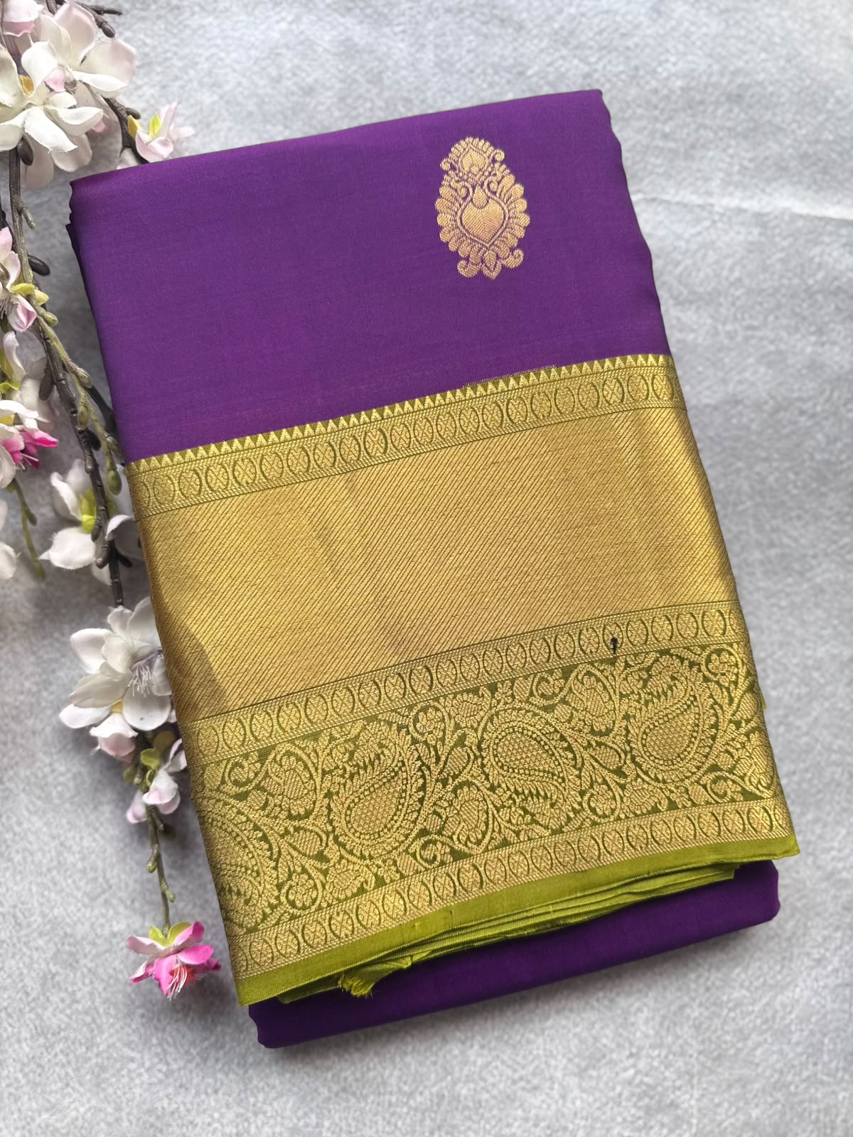 Purple Pure Kanchi Silk Saree 109