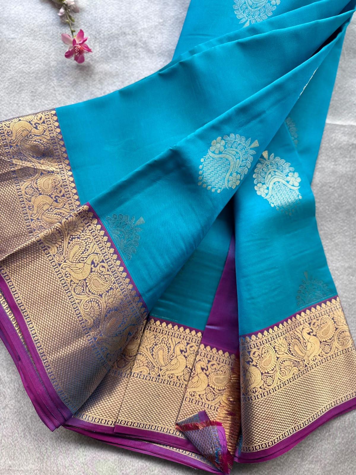 Blue Pure Kanchi Silk Saree 109