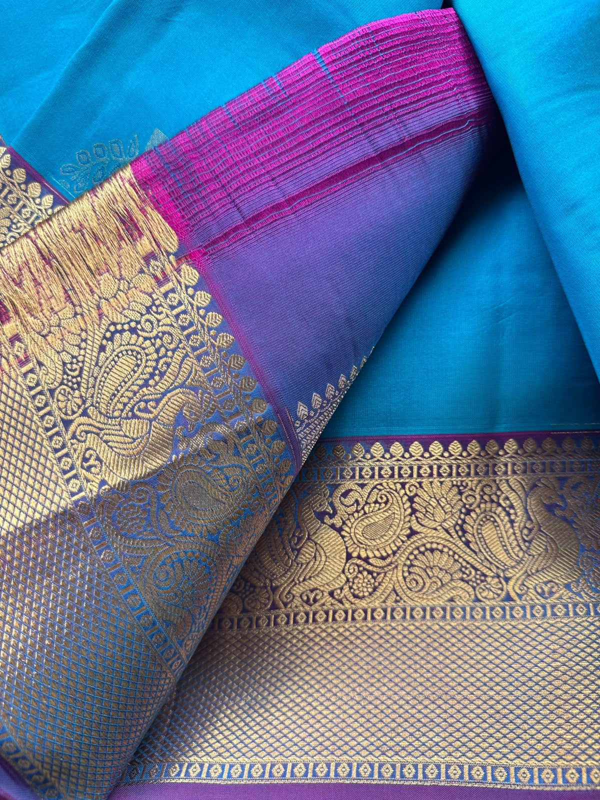 Blue Pure Kanchi Silk Saree 109