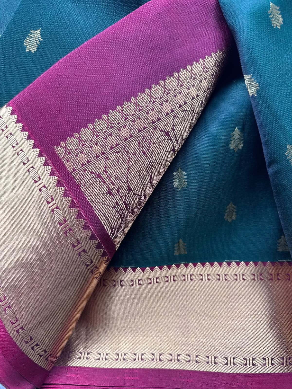 Bottle Green Pure Kanchi Silk Saree 109