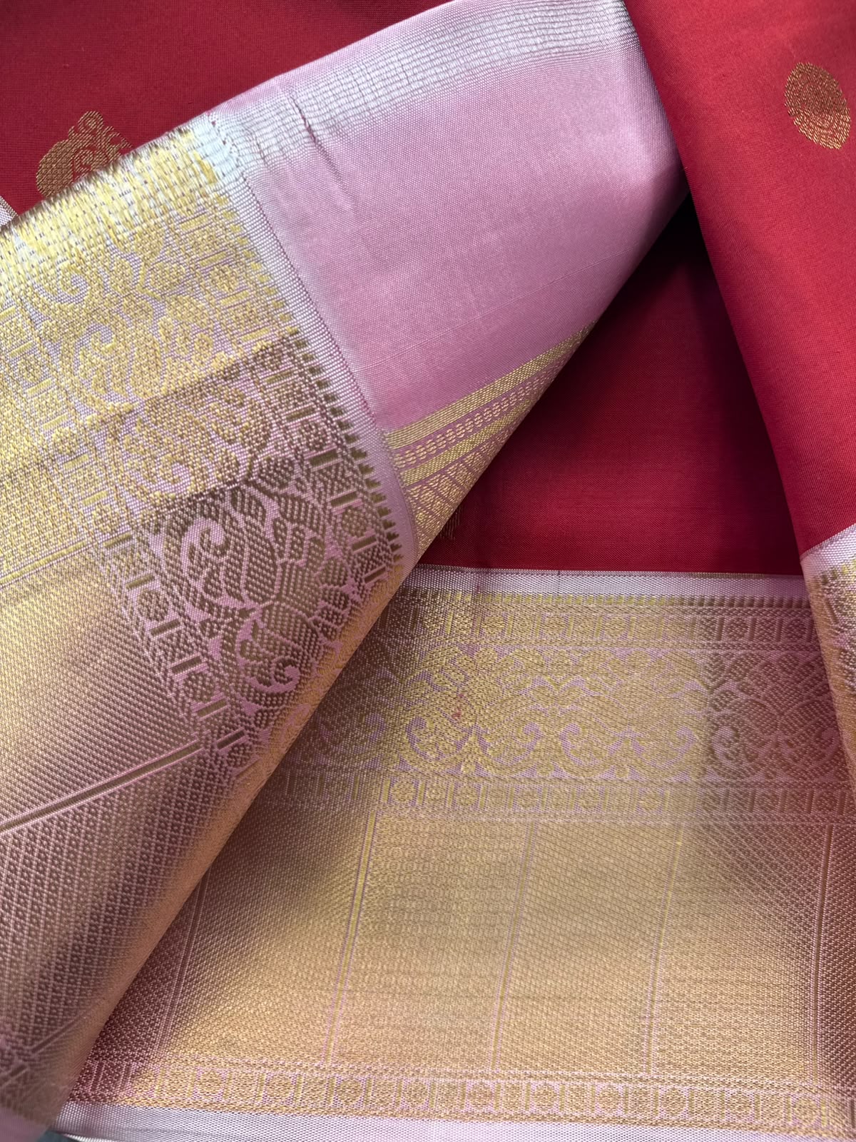 Red Pure Kanchi Silk Saree 109