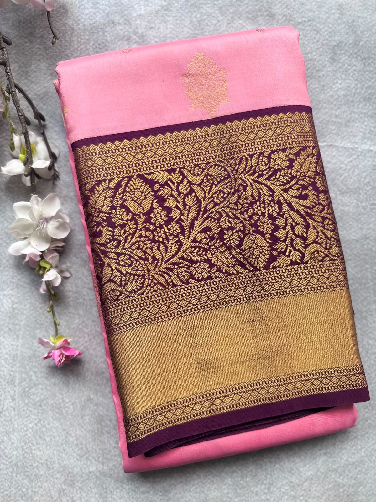 Pink Pure Kanchi Silk Saree 109