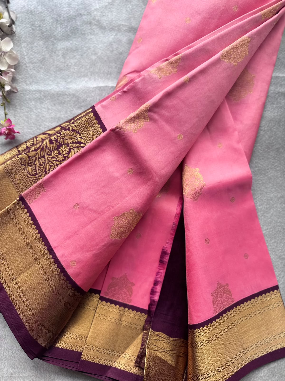 Pink Pure Kanchi Silk Saree 109