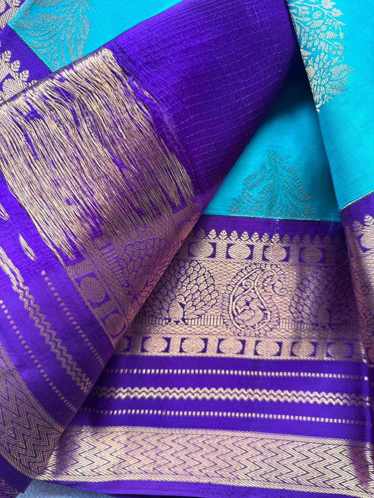 Distemper Pure Kanchi Silk Saree 109