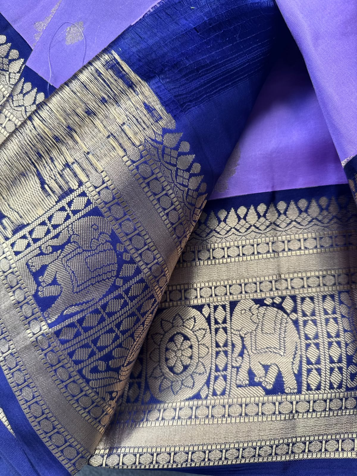 Lavender Pure Kanchi Silk Saree 109
