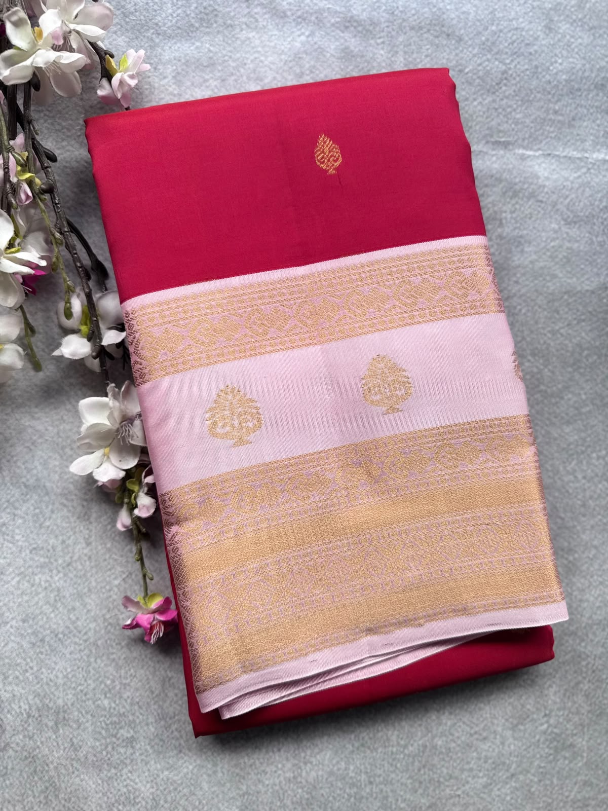 Red Pure Kanchi Silk Saree 109