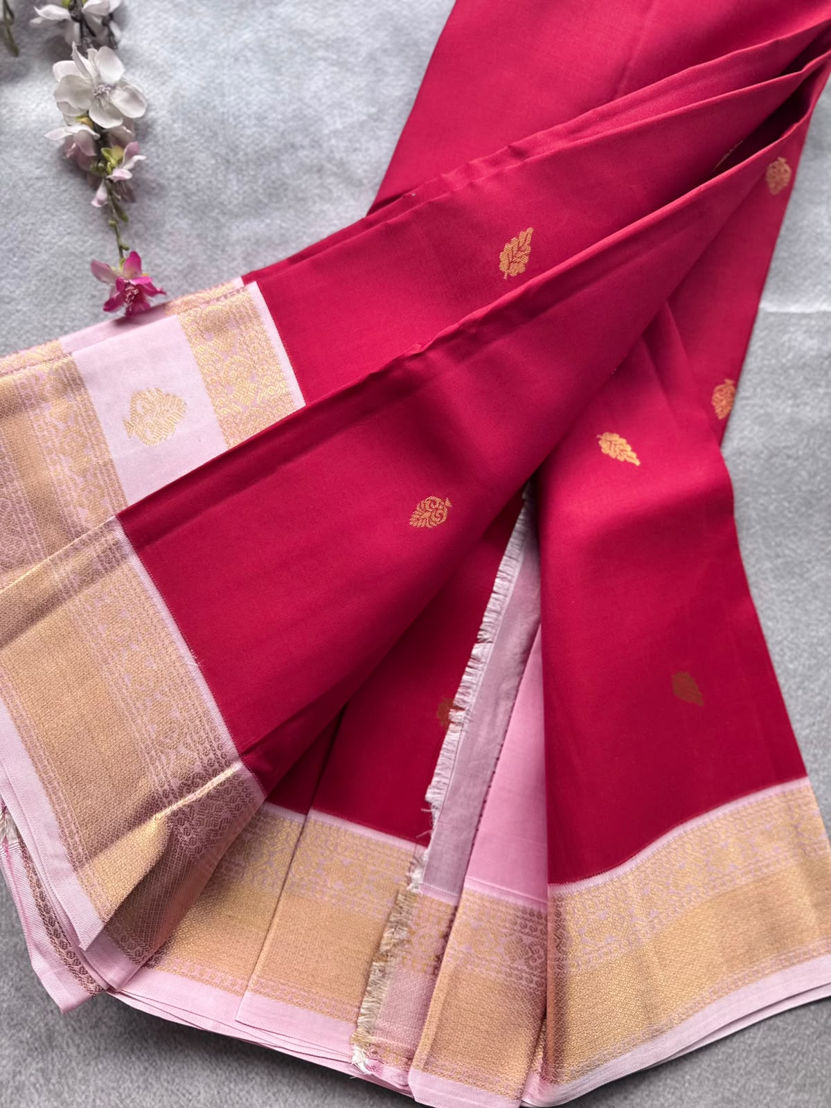 Red Pure Kanchi Silk Saree 109