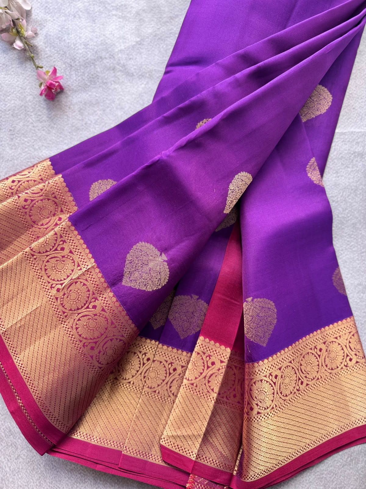 Purple Pure Kanchi Silk Saree 109