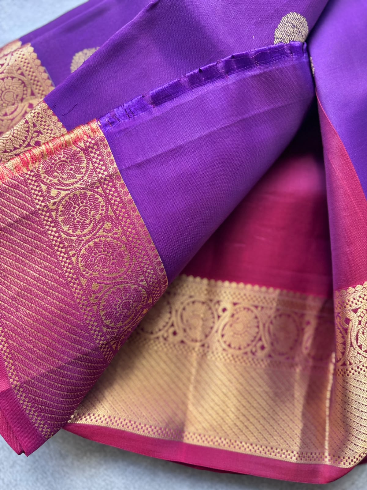 Purple Pure Kanchi Silk Saree 109