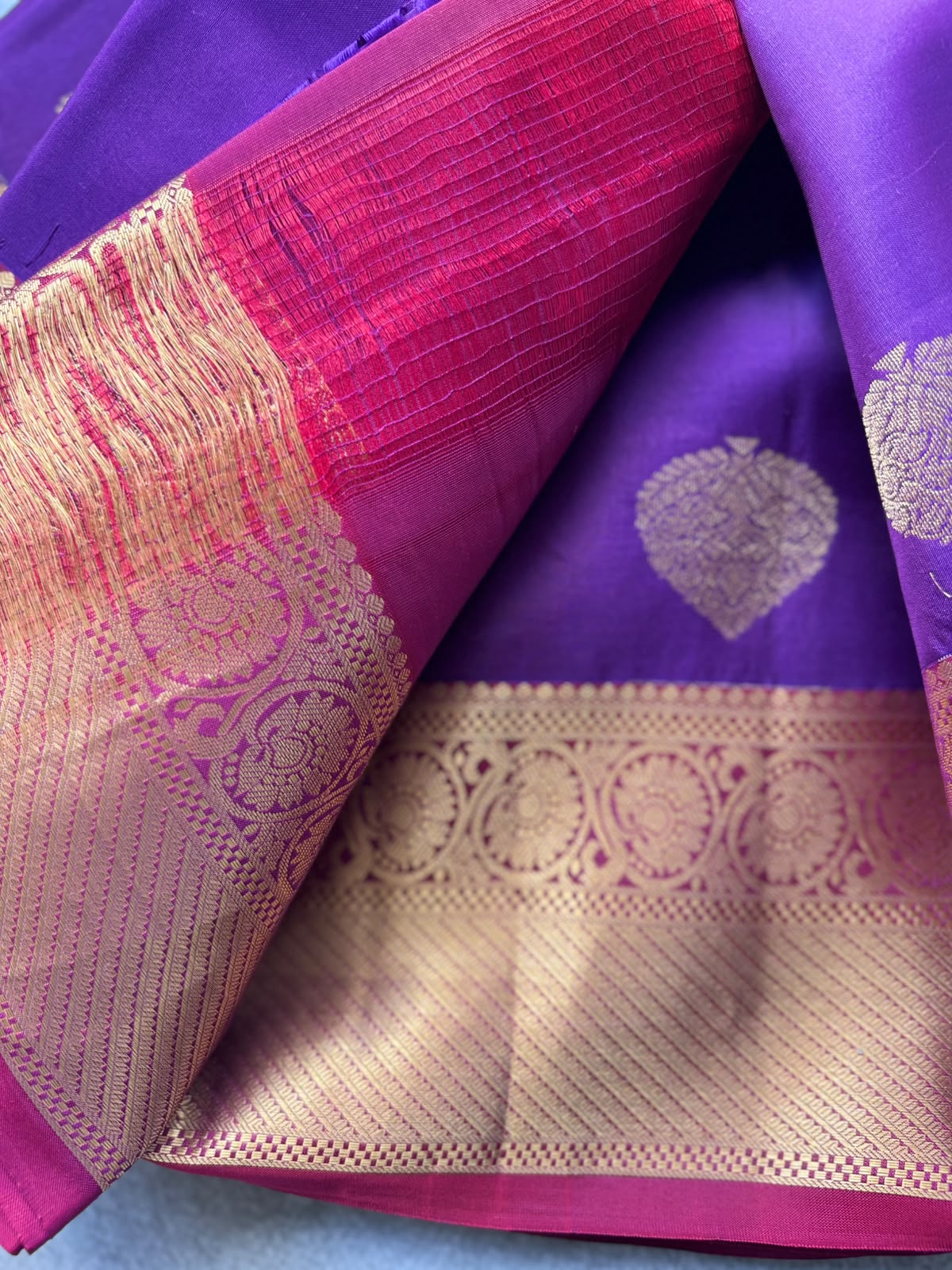 Purple Pure Kanchi Silk Saree 109