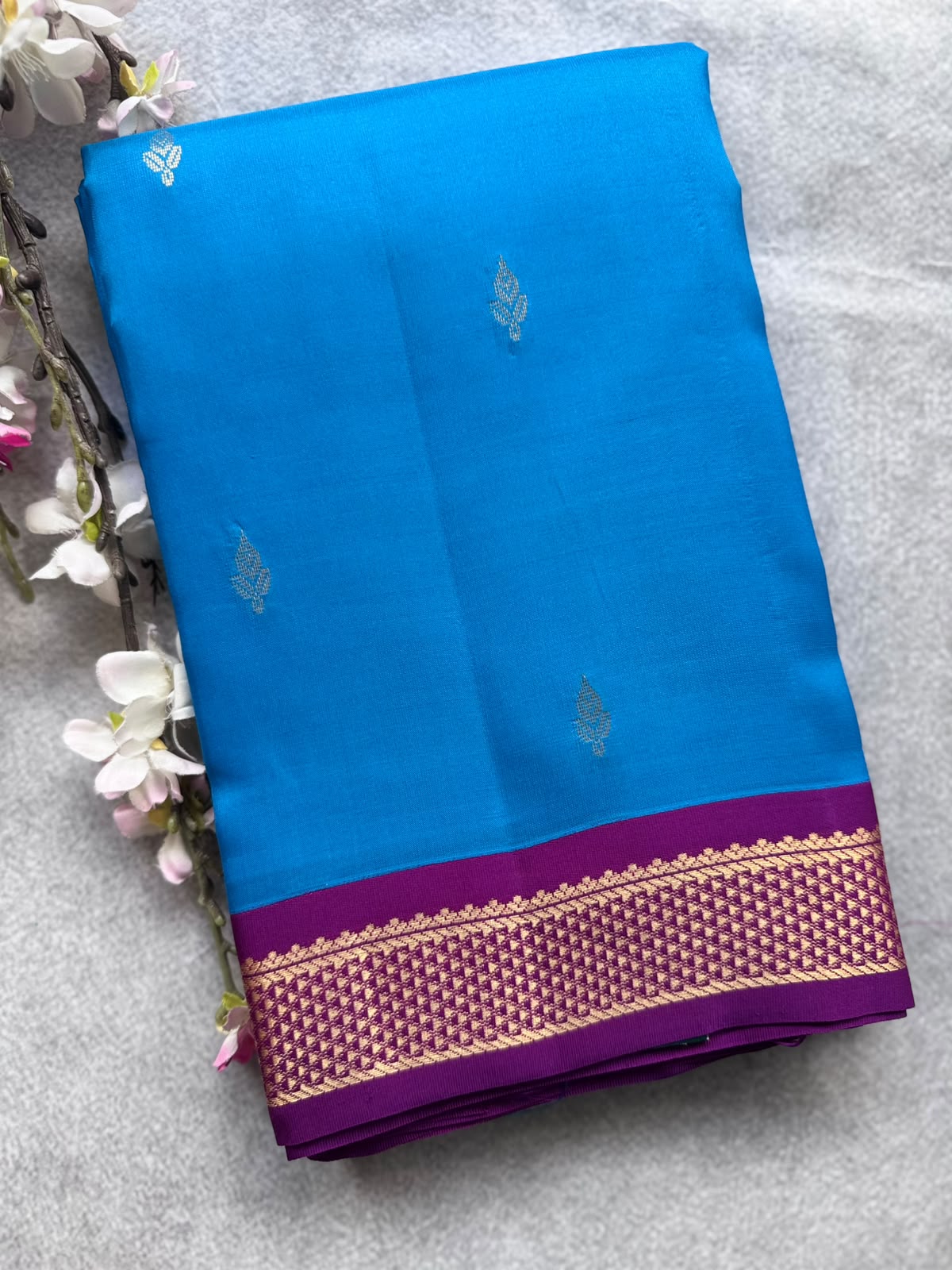 Blue Pure Kanchi Silk Saree 109