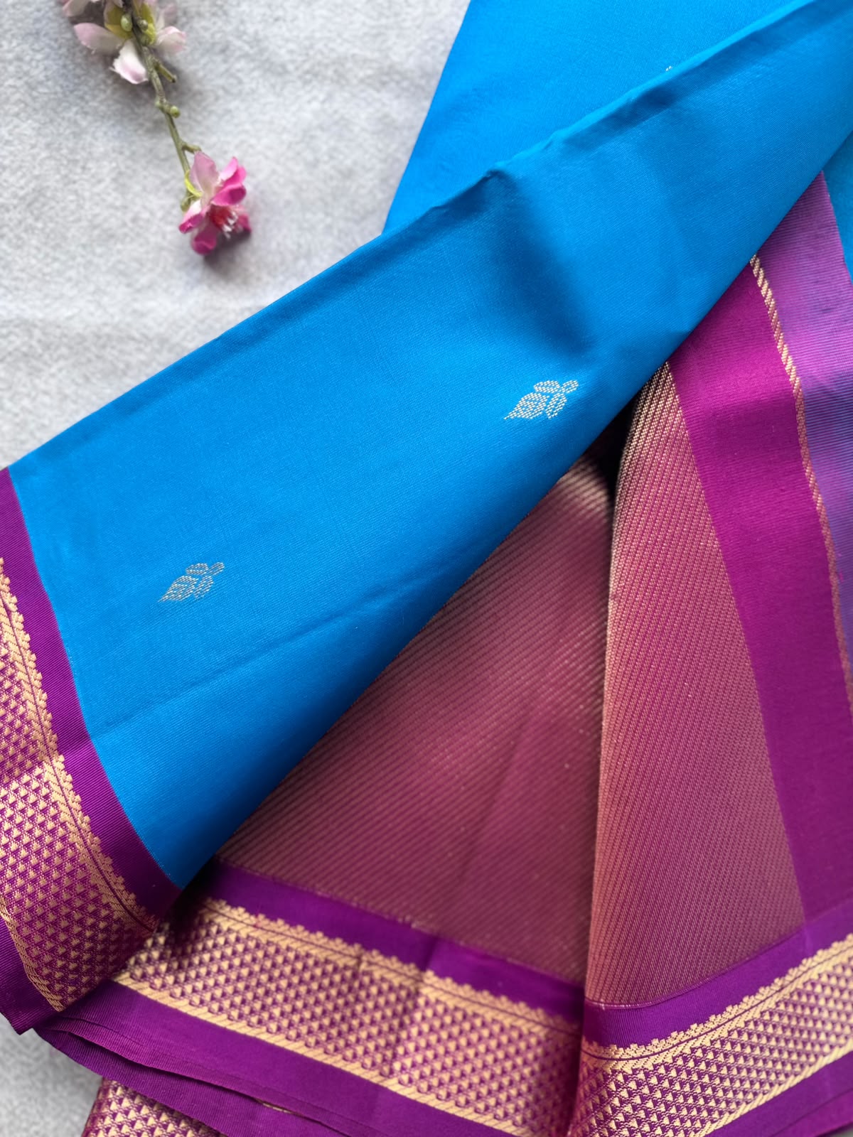Blue Pure Kanchi Silk Saree 109