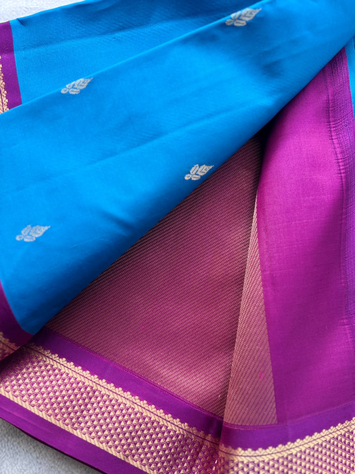 Blue Pure Kanchi Silk Saree 109