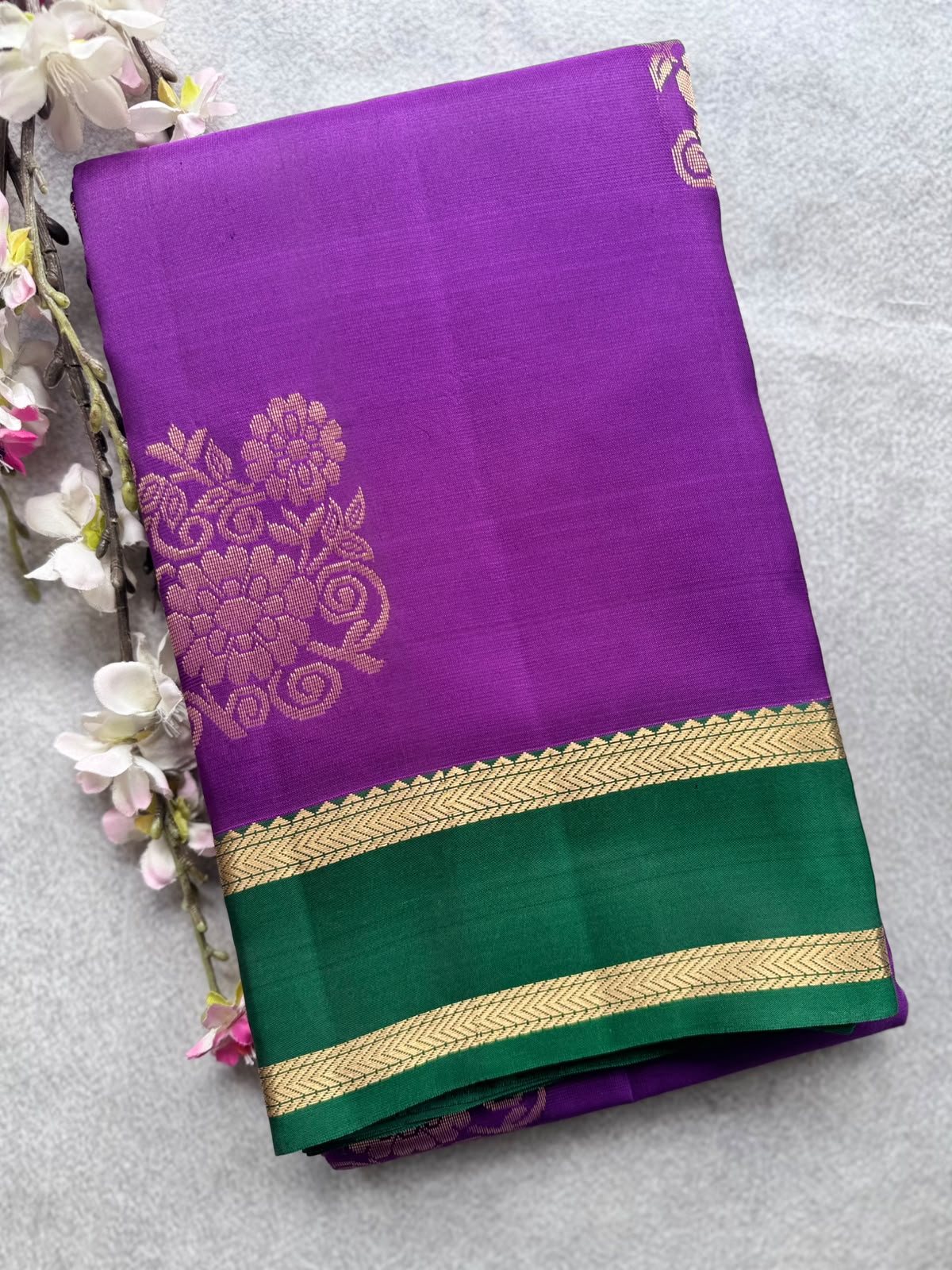 Purple Pure Kanchi Silk Saree 109
