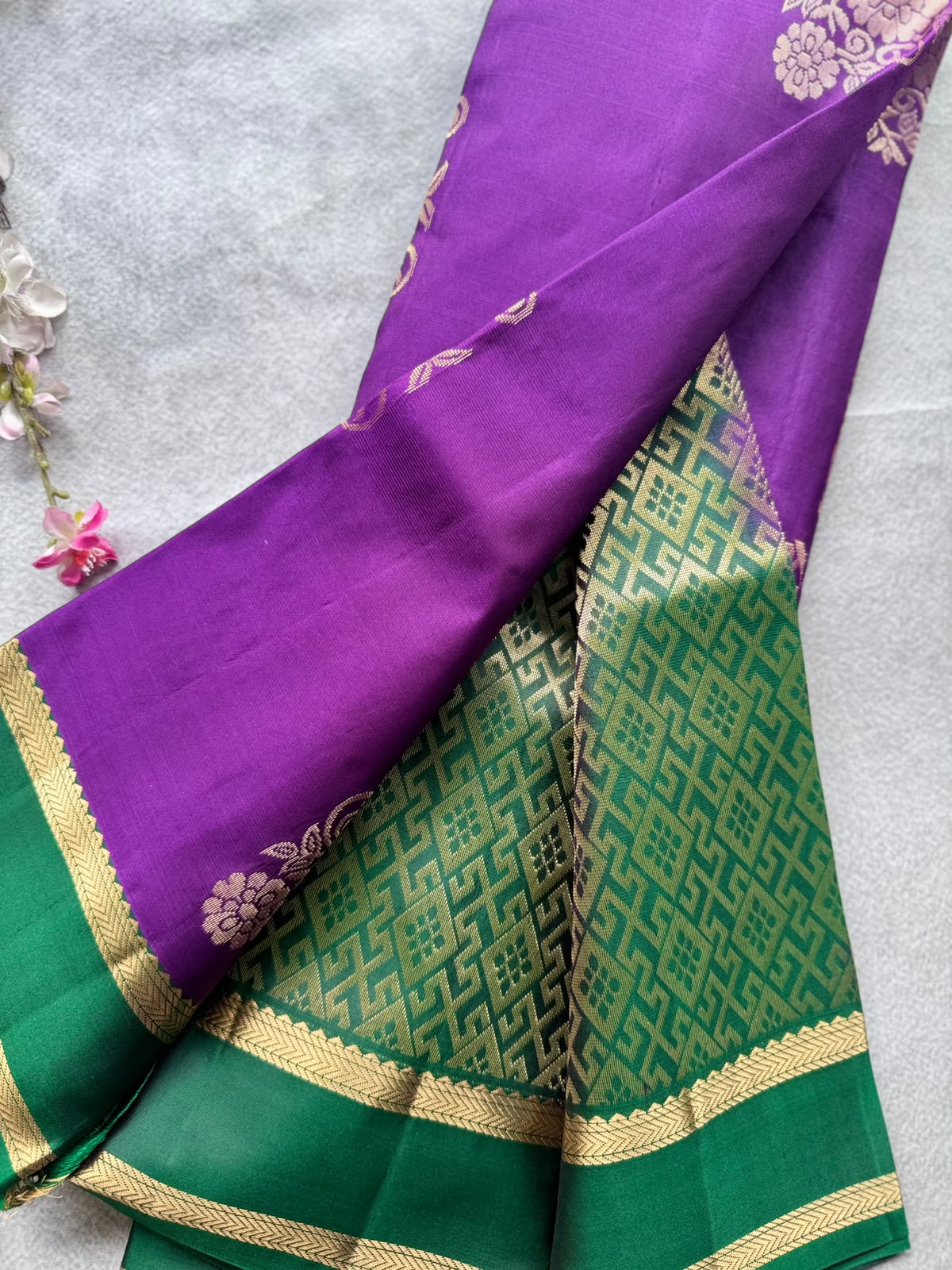 Purple Pure Kanchi Silk Saree 109