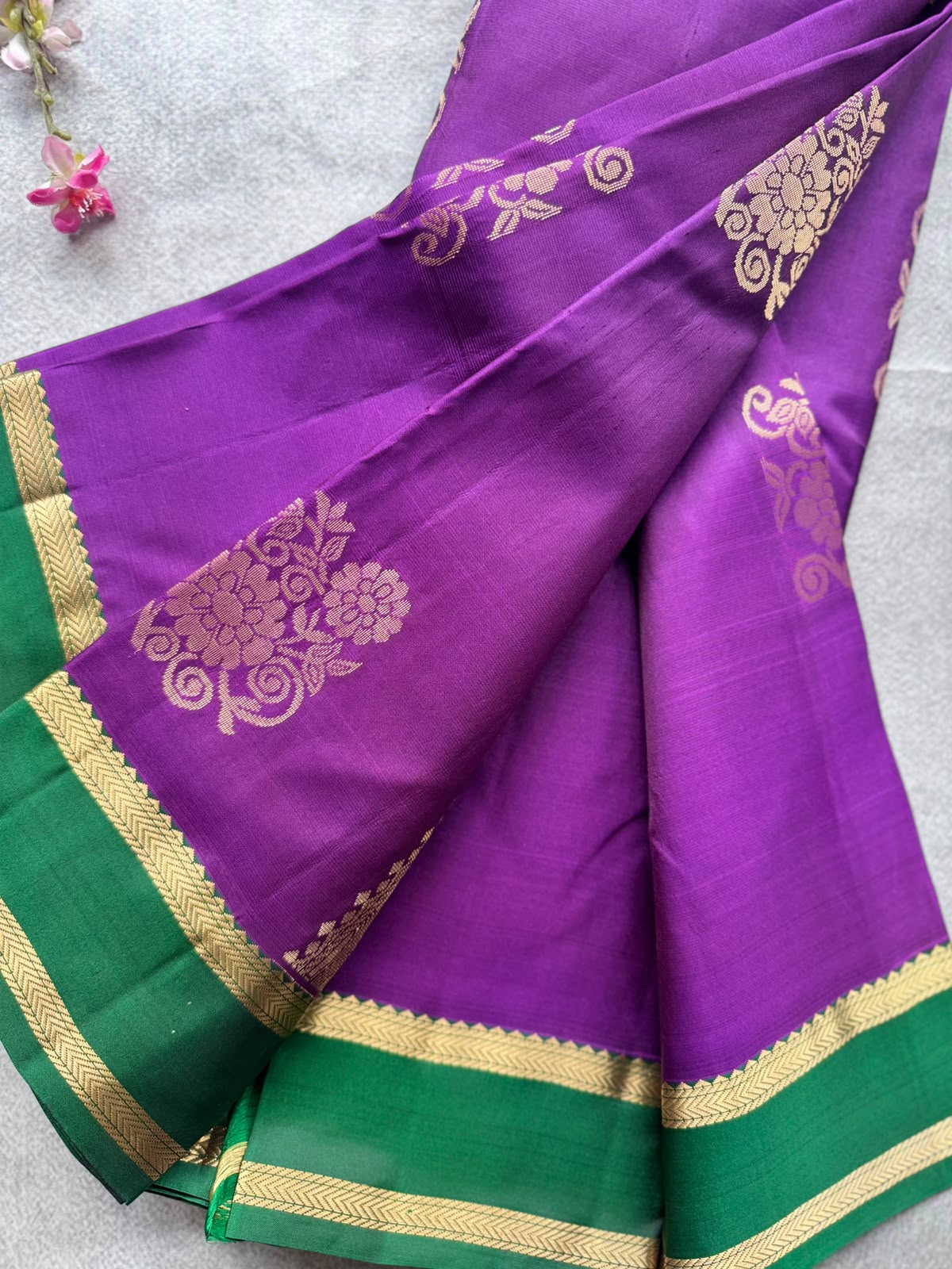 Purple Pure Kanchi Silk Saree 109