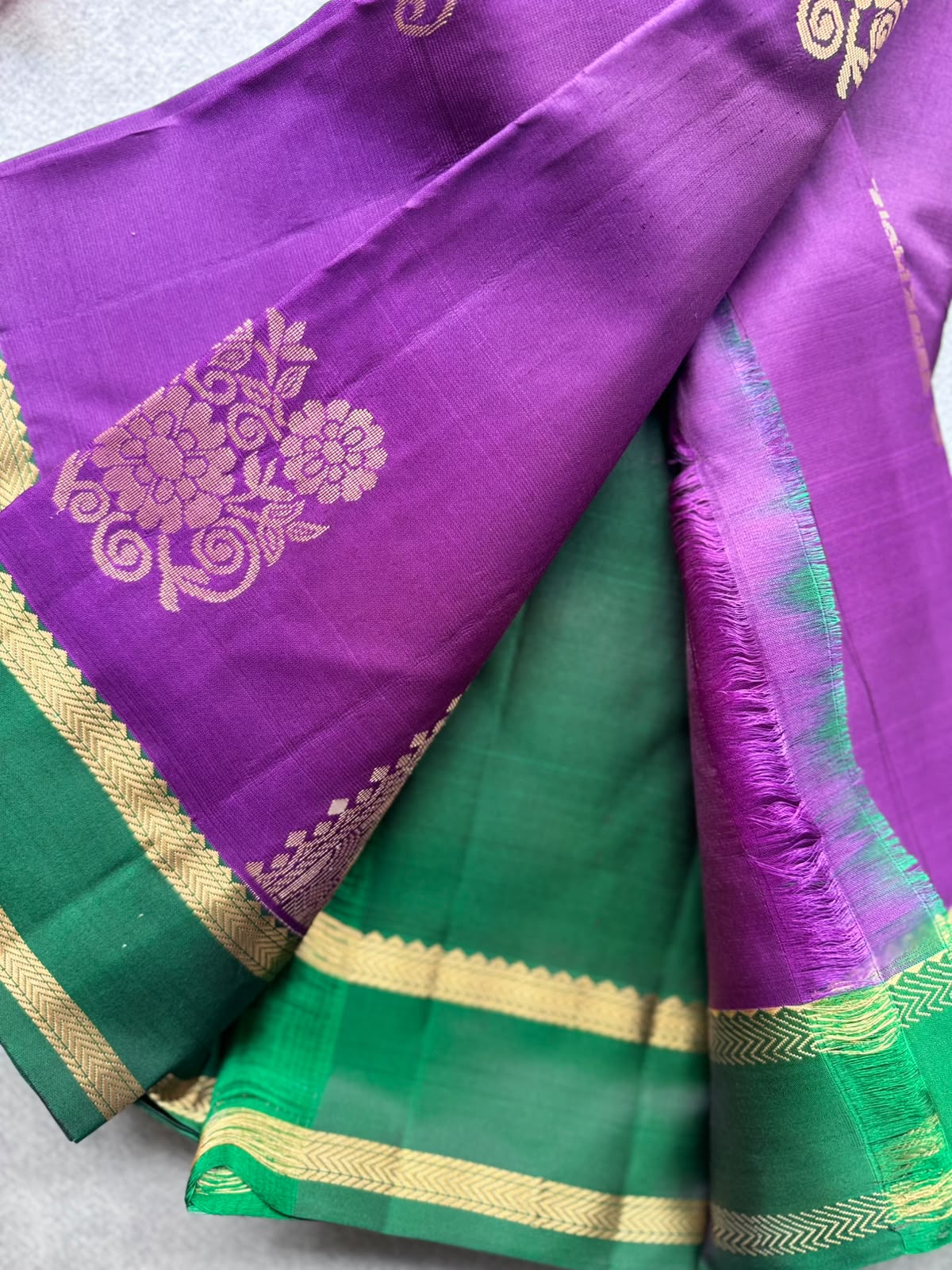 Purple Pure Kanchi Silk Saree 109