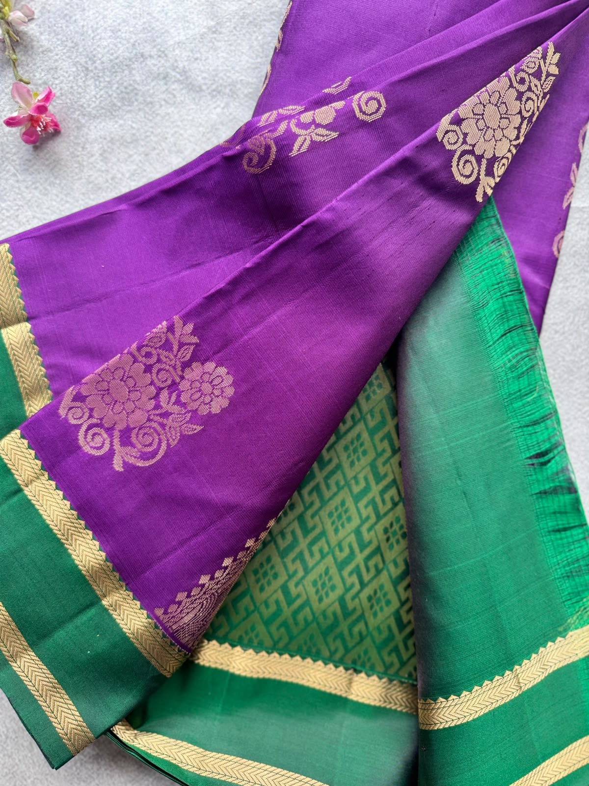 Purple Pure Kanchi Silk Saree 109