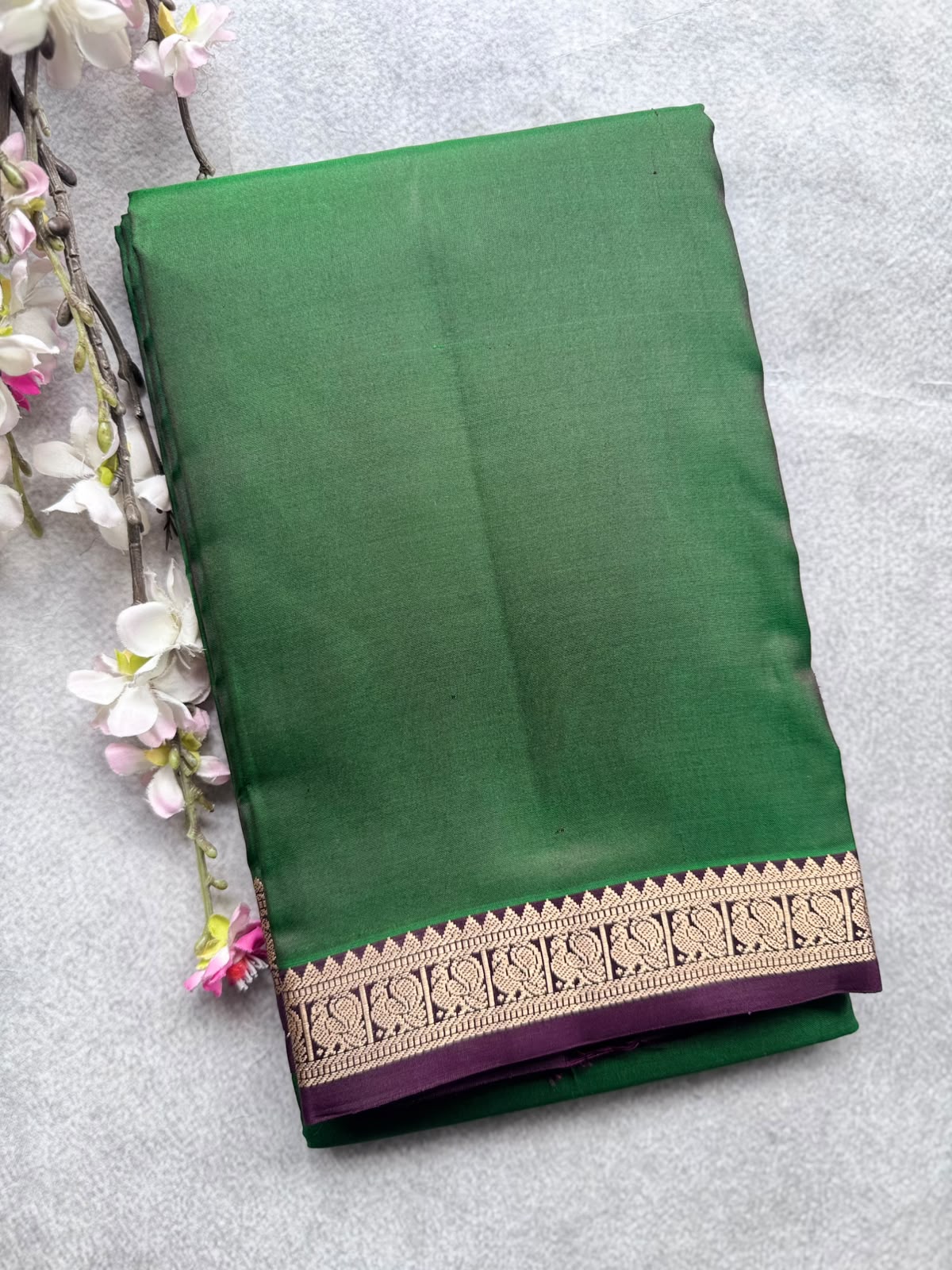 Green Pure Kanchi Silk Saree 109