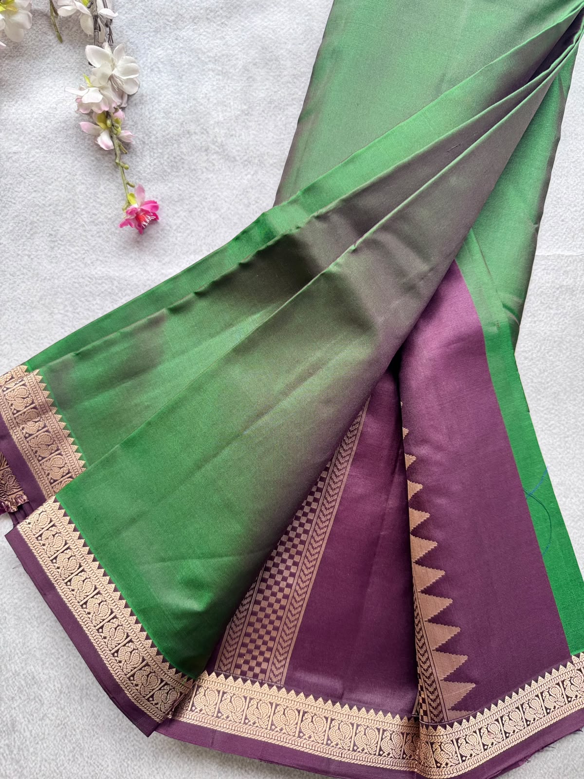 Green Pure Kanchi Silk Saree 109