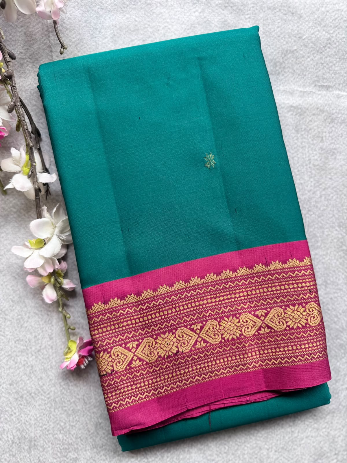 Green Pure Kanchi Silk Saree 109
