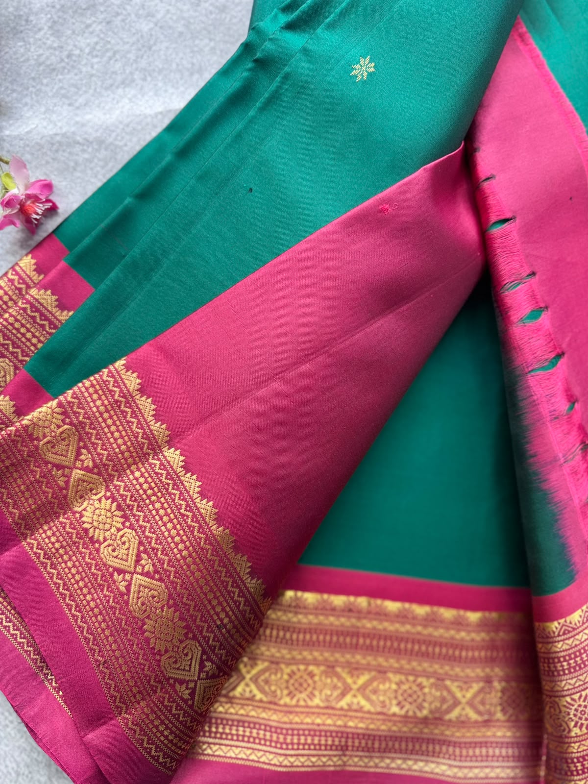 Green Pure Kanchi Silk Saree 109