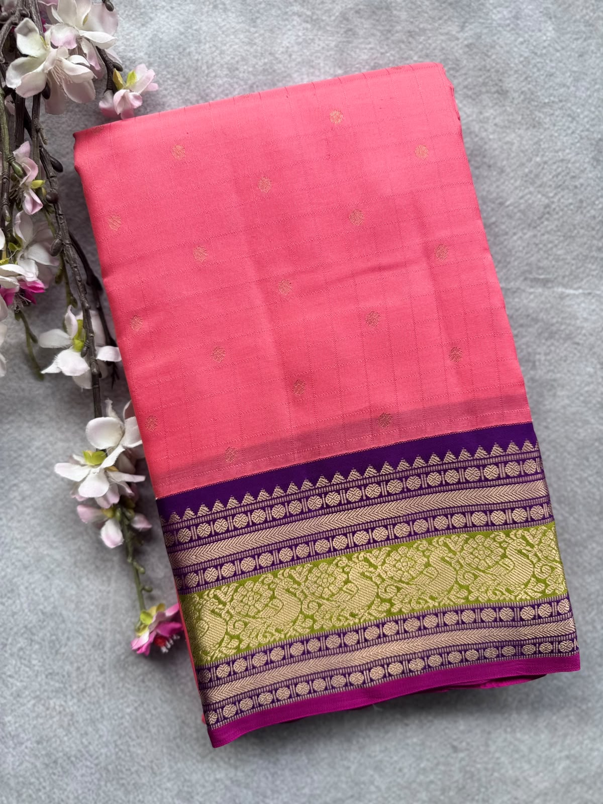 Pink Pure Kanchi Silk Saree 109