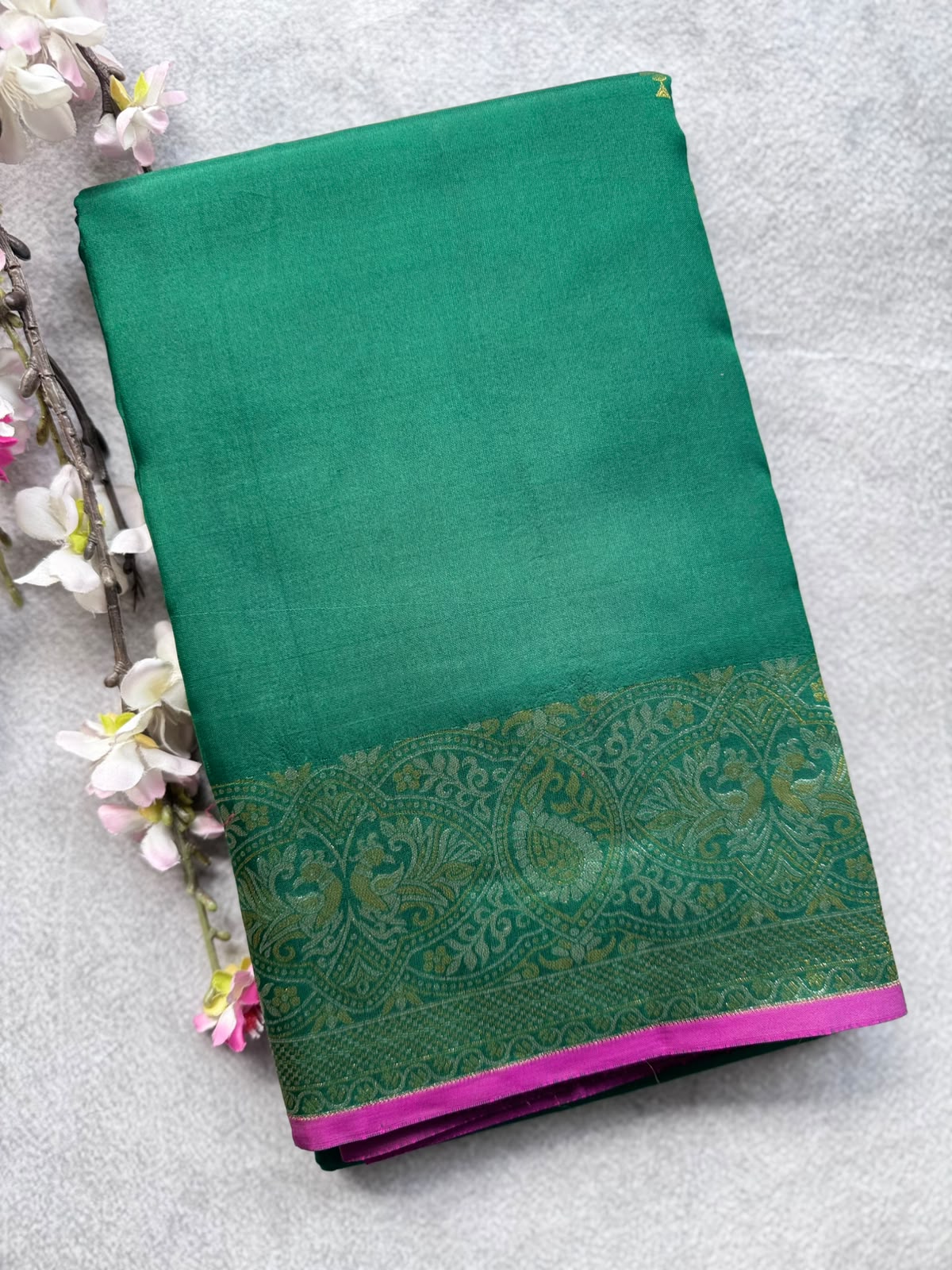 Green Pure Kanchi Silk Saree 109