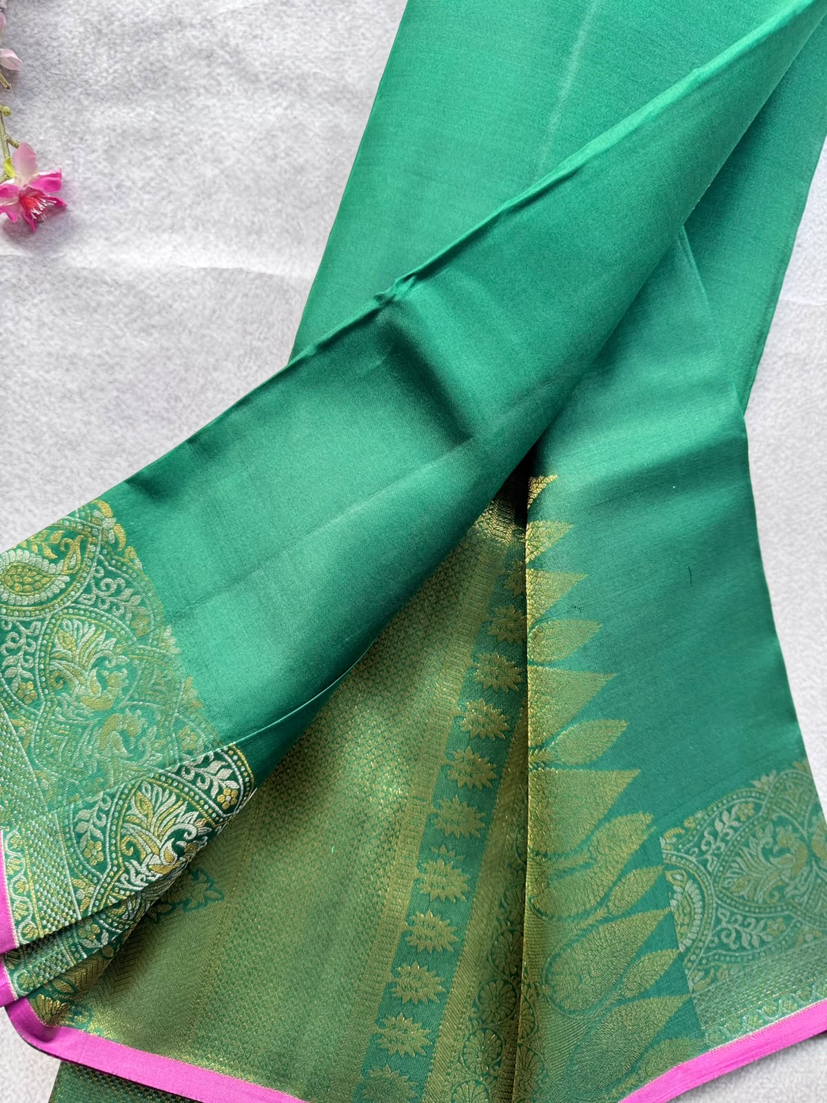 Green Pure Kanchi Silk Saree 109