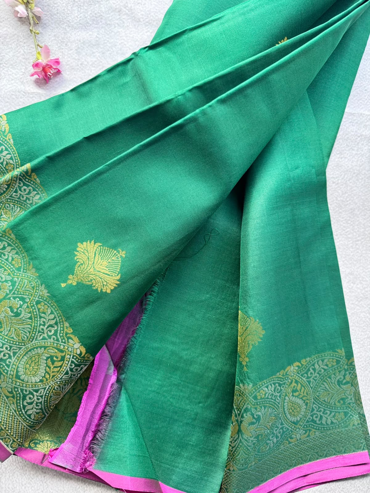Green Pure Kanchi Silk Saree 109
